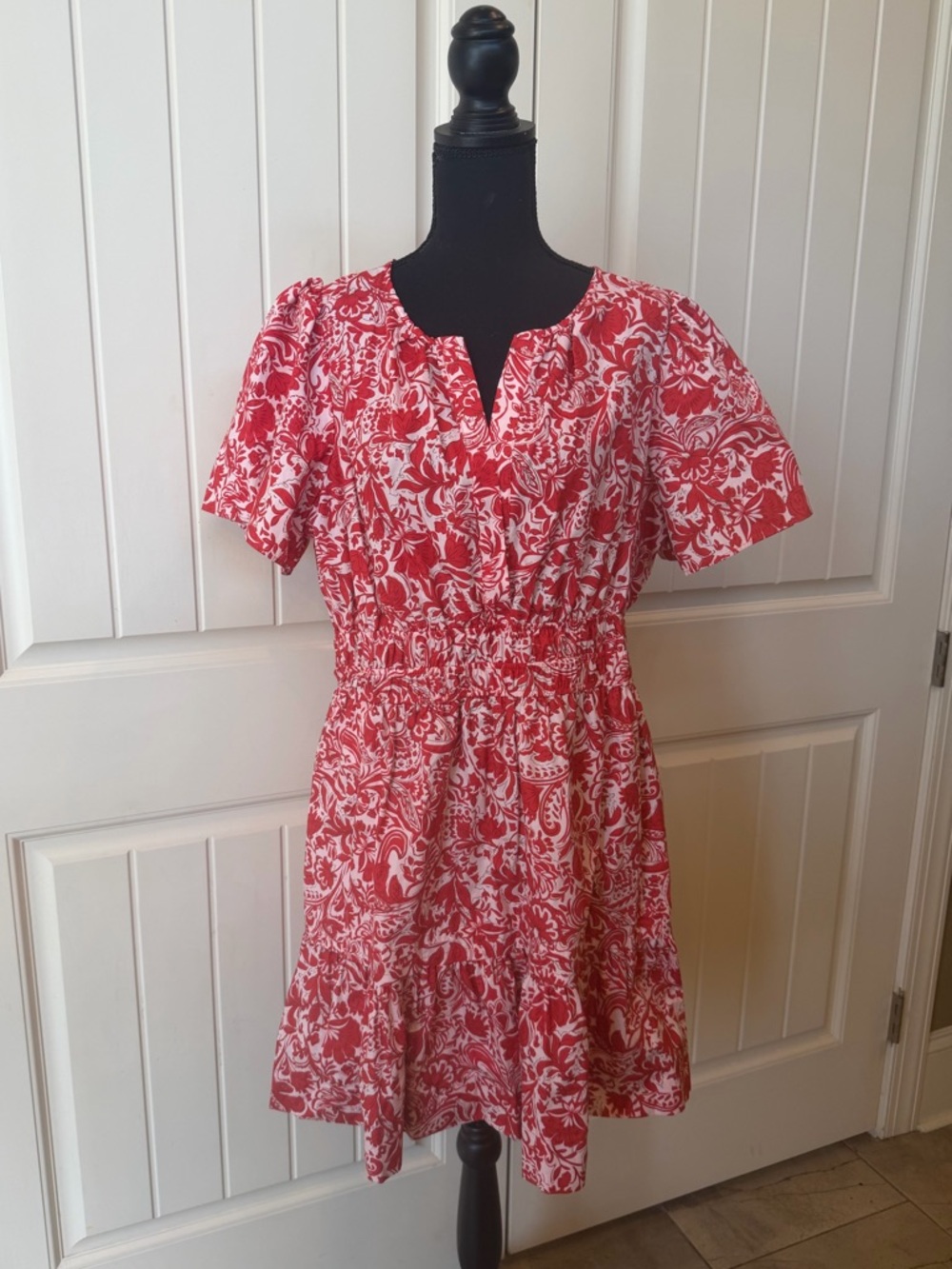 Anthropologie Somerset Mini Dress - Red Print